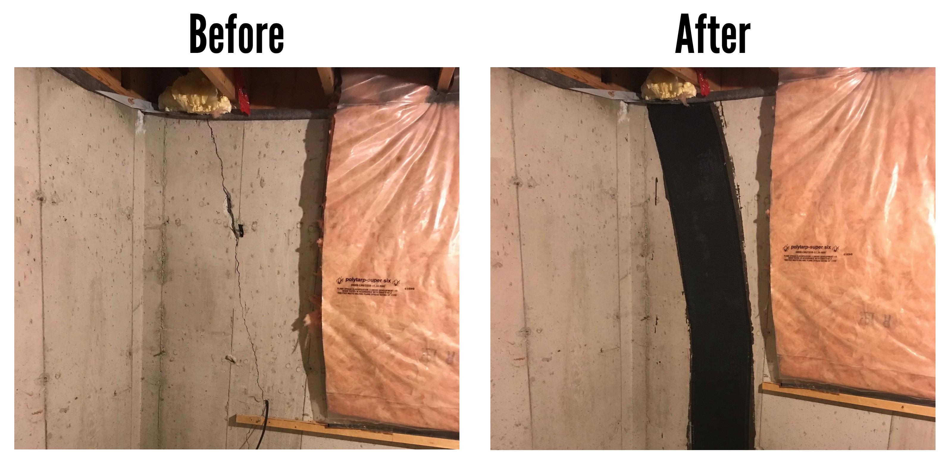Image showing Rhino's concrete crack repair kit in use