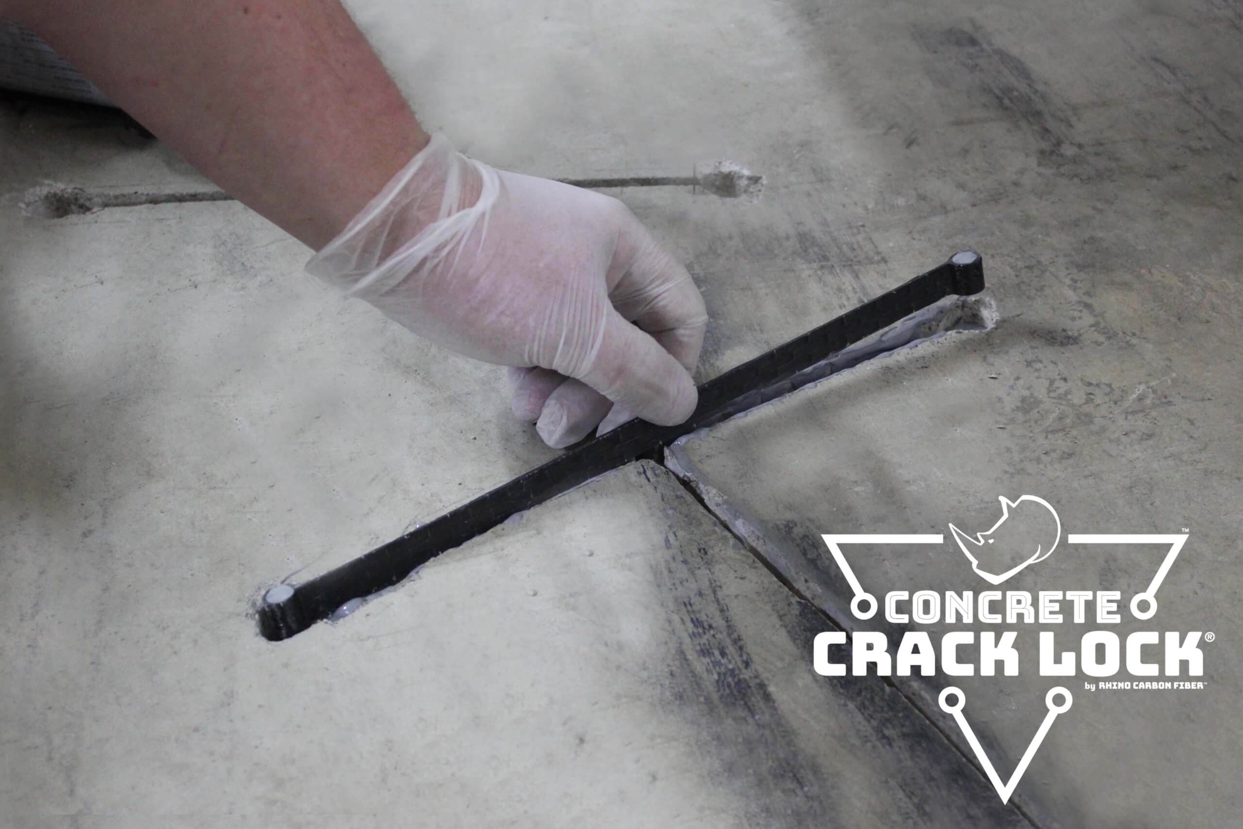 Image showing Rhino's Concrete Crack Lock in use